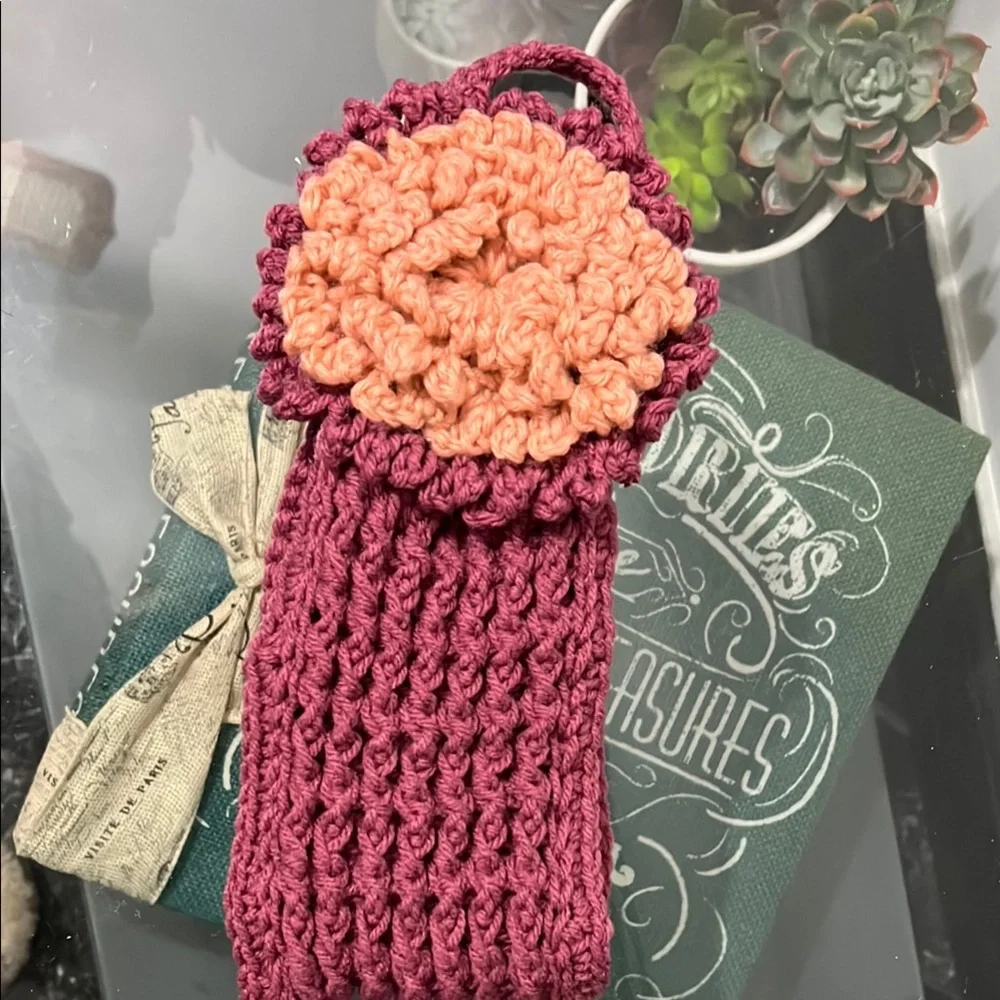 Handcrafted Crochet Spa 2pc spa set: Washcloth, Scrubbie